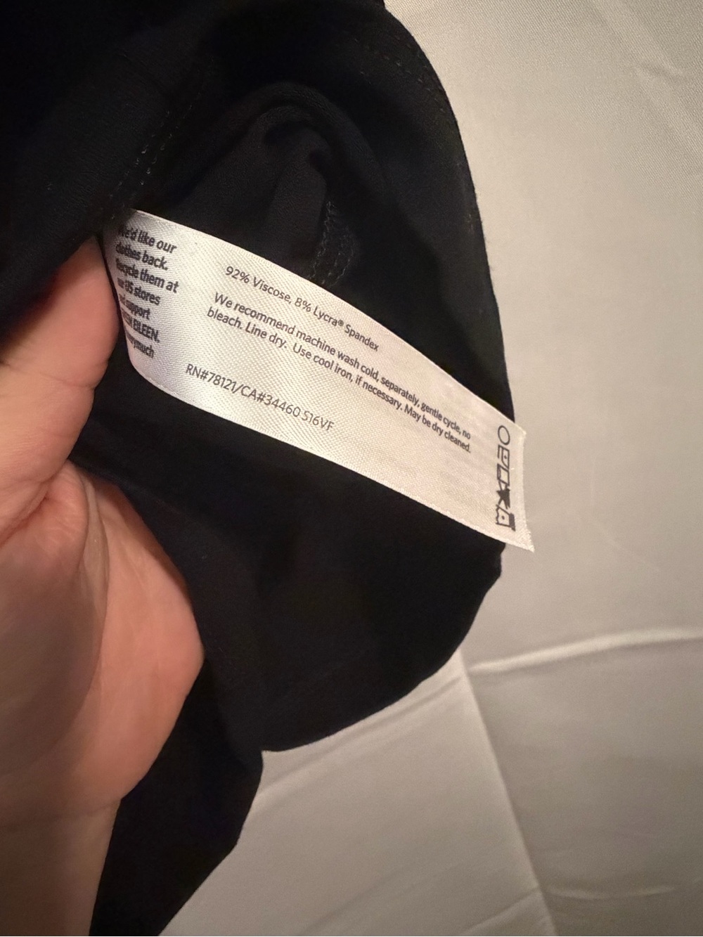 Eileen fisher black dress size small - Picture 4 of 4
